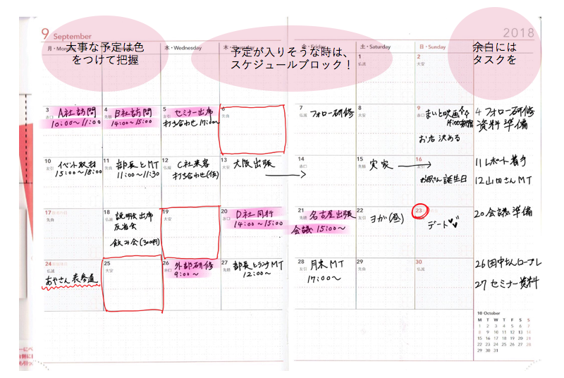 働く女性のリアルな時間管理術 スケジュール帳の中身を徹底解剖 Cinq サンク よくばり女子のはたらき方